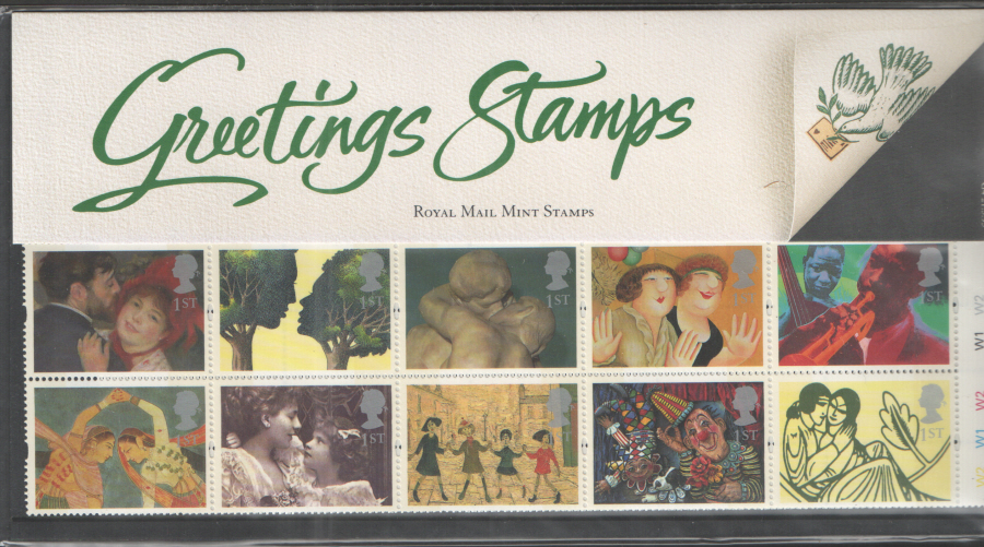 (image for) 1995 Cyl W2 W1 W2 W1 W2 Artists Greetings Booklet Pane Presentation Pack G4 - KX7 / DB13(8) - Click Image to Close